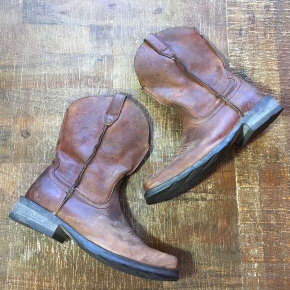 Ariat Rambler Mens Western Boot Antiqued Brown 9.5 D Leather Cowboy Square Toe - Picture 7 of 11